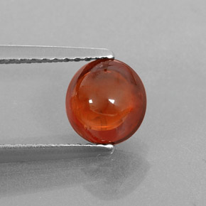 Granate espesartita naranja natural de 1,80 ct, transparente, transparente / translúcido