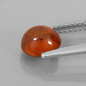 Granate espesartita naranja natural de 2,01 ct, transparente, transparente / translúcido