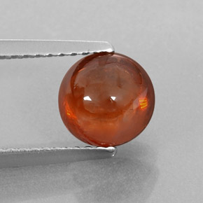 Granate espesartita naranja natural de 2,27 ct, transparente, transparente / translúcido