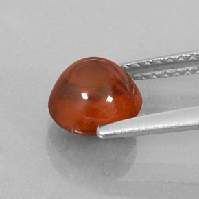 Granate espesartita naranja natural de 2,27 ct, transparente, transparente / translúcido