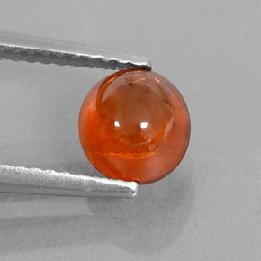 Granate espesartita naranja natural de 1,98 ct, transparente, transparente / translúcido