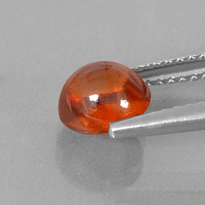 Granate espesartita naranja natural de 1,98 ct, transparente, transparente / translúcido