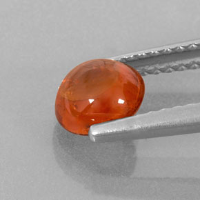 Granate espesartita naranja natural de 1,26 ct, transparente, transparente / translúcido