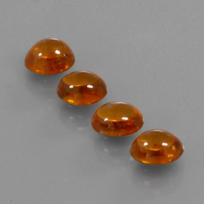 Gemas de granate espesartita naranja natural de 5,29 ct, transparente, transparente / translúcido