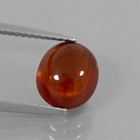 Granate espesartita naranja natural de 4,00 ct, transparente, transparente / translúcido