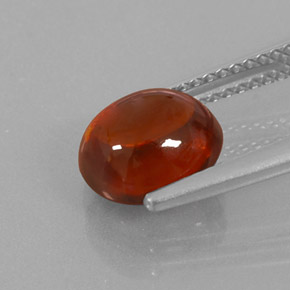 Granate espesartita naranja natural de 4,00 ct, transparente, transparente / translúcido