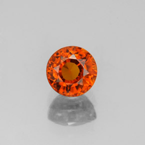 Granate espesartita naranja natural de 0,99 ct, corte redondo, VS-SI