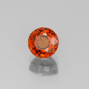 Granate espesartita naranja natural de 0,99 ct, corte redondo, VS-SI