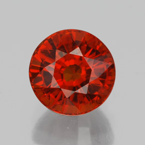 Granate espesartita naranja natural de 2,33 ct, corte redondo, VS