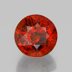 Granate espesartita naranja natural de 2,33 ct, corte redondo, VS