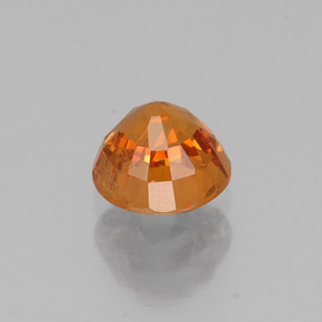 Granate espesartita naranja natural de 0,83 ct, corte redondo, VS
