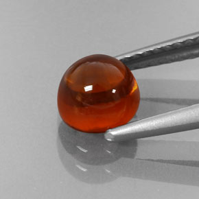 Granate espesartita naranja natural de 1,80 ct, transparente, transparente / translúcido