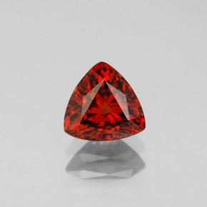 Granate espesartita rojo natural de 1,37 ct, trillón, VVS