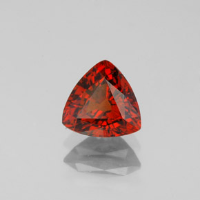 Granate espesartita rojo natural de 1,37 ct, trillón, VVS