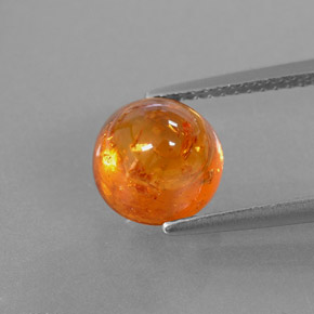 Granate espesartita naranja natural de 4,50 ct, transparente, transparente / translúcido