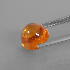 Granate espesartita naranja natural de 4,50 ct, transparente, transparente / translúcido