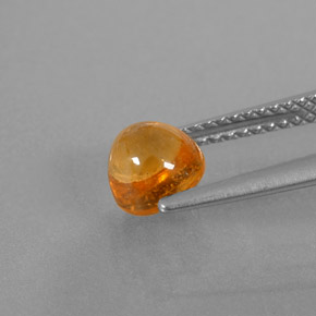 Granate espesartita naranja natural de 1,79 ct, transparente, transparente / translúcido
