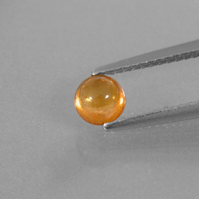Granate espesartita naranja natural de 0,87 ct, transparente, transparente / translúcido