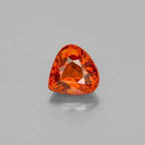 Granate espesartita naranja natural de 1,88 ct, en forma de pera, VS