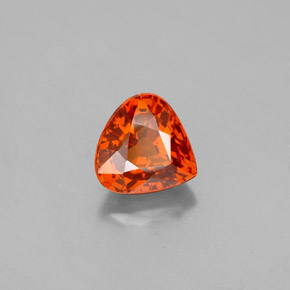 Granate espesartita naranja natural de 1,88 ct, en forma de pera, VS
