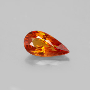 Granate espesartita naranja natural de 1,81 ct, en forma de pera, VS-SI