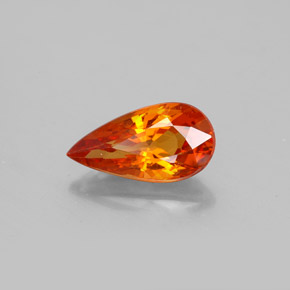 Granate espesartita naranja natural de 1,81 ct, en forma de pera, VS-SI