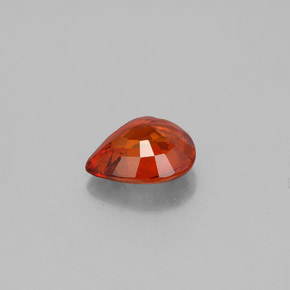 Granate espesartita naranja natural de 1,57 ct, en forma de pera, VS