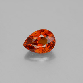 Granate espesartita naranja natural de 1,70 ct, en forma de pera, VS-SI