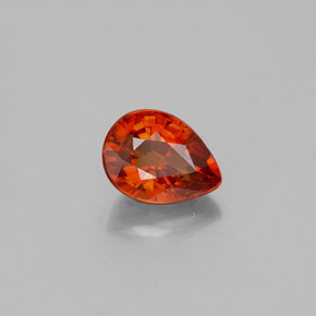 Granate espesartita naranja natural de 1,70 ct, en forma de pera, VS-SI