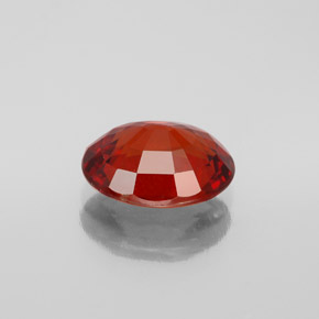 Granate espesartita rojo natural de 3,36 ct, corte óvalo, VS-SI