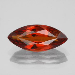 Granate espesartita rojo natural de 4,97 ct, marquesa, SI