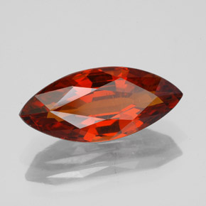 Granate espesartita rojo natural de 4,97 ct, marquesa, SI