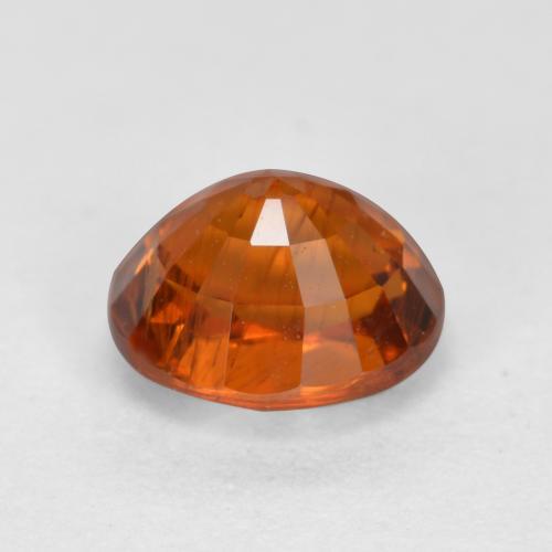 Granate espesartita naranja medio natural de 1,07 ct, corte óvalo, VS-SI