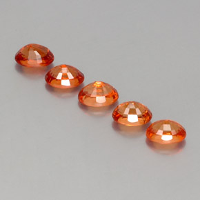 Gemas de granate espesartita naranja natural de 4,18 ct, corte óvalo, VS