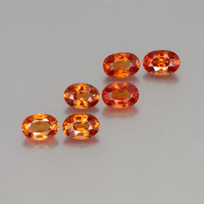 Gemas de Hilo de espesartita Naranja medio natural de 3.45 ct, Corte Óvalo, VS
