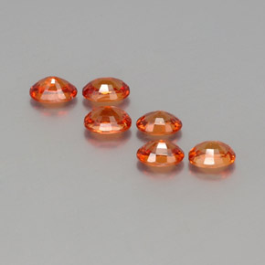 Gemas de Hilo de espesartita Naranja medio natural de 3.45 ct, Corte Óvalo, VS