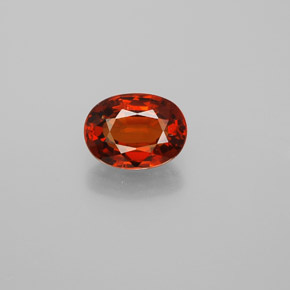 Hilo de espesartita Rojo claro natural de 1.40 ct, Corte Óvalo, VS
