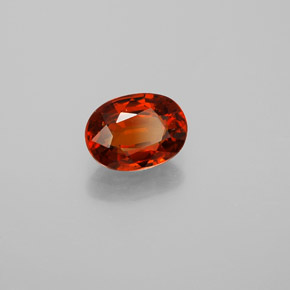 Hilo de espesartita Rojo claro natural de 1.40 ct, Corte Óvalo, VS