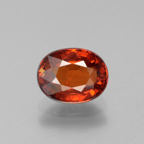 Hilo de espesartita Naranja fuego natural de 1.81 ct, Corte Óvalo, VS-SI
