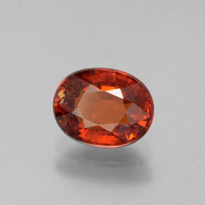 Hilo de espesartita Naranja fuego natural de 1.81 ct, Corte Óvalo, VS-SI