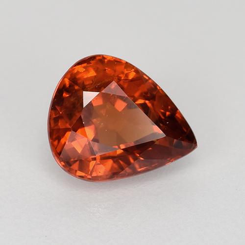 Granate espesartita rojo natural de 1,08 ct, en forma de pera, VS