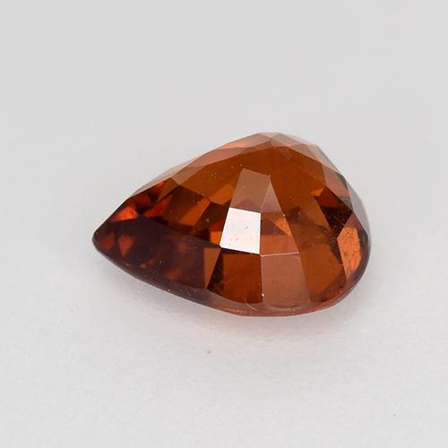 Granate espesartita rojo natural de 1,08 ct, en forma de pera, VS