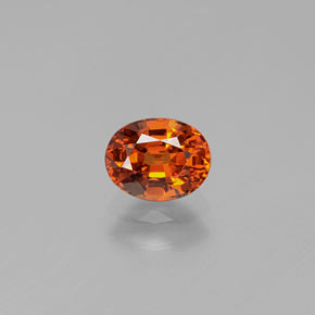 Hilo de espesartita Naranja natural de 1.03 ct, Corte Óvalo, VVS-VS