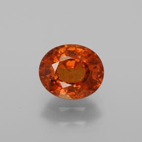 Hilo de espesartita Rojo fuego natural de 1.28 ct, Corte Óvalo, SI