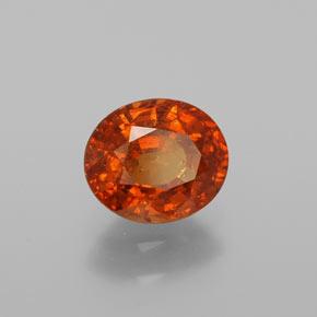 Hilo de espesartita Rojo fuego natural de 1.28 ct, Corte Óvalo, SI