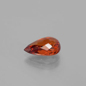Hilo de espesartita Naranja rojizo natural de 2.07 ct, En forma de pera, VS