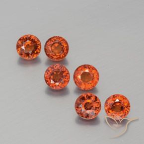 2.64ctw Natural Rojo fuego Hilo de espesartita, Redondo, VS