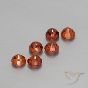 Gemas de Hilo de espesartita Rojo intenso natural de 2.69 ct, Redondo, VS