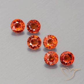 2.31ctw Natural Rojo fuego Hilo de espesartita, Redondo, VS