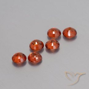 Gemas de Hilo de espesartita Rojo fuego natural de 2.31 ct, Redondo, VS